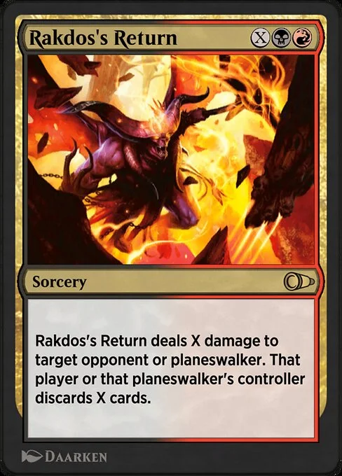 Rakdos's Return, carta Magic di tipo Sorcery illustrata da Daarken