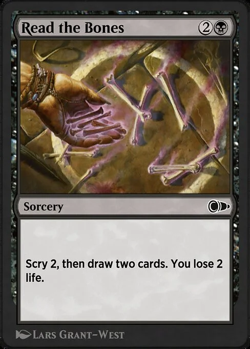 Read the Bones, carta Magic di tipo Sorcery illustrata da Lars Grant-West