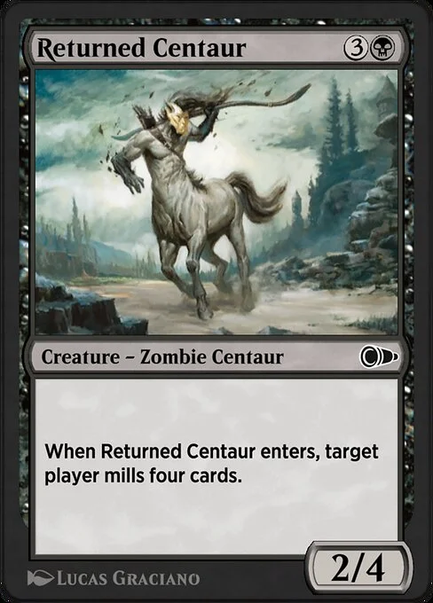 Returned Centaur, carta Magic di tipo Creature — Zombie Centaur illustrata da Lucas Graciano