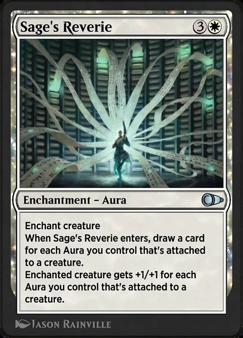 Sage's Reverie, carta Magic di tipo Enchantment — Aura illustrata da Jason Rainville