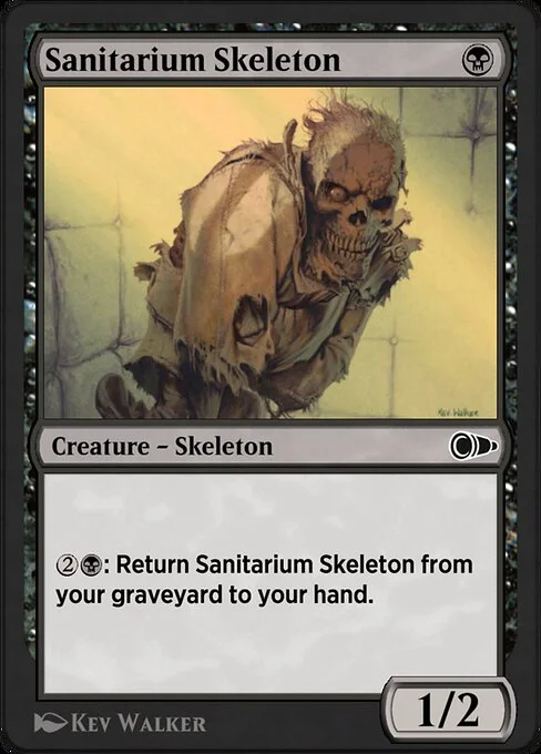 Sanitarium Skeleton, carta Magic di tipo Creature — Skeleton illustrata da Kev Walker