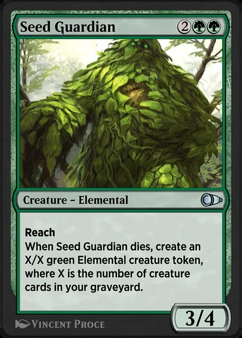 Seed Guardian, carta Magic di tipo Creature — Elemental illustrata da Vincent Proce