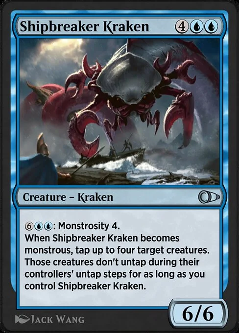 Shipbreaker Kraken, carta Magic di tipo Creature — Kraken illustrata da Jack Wang