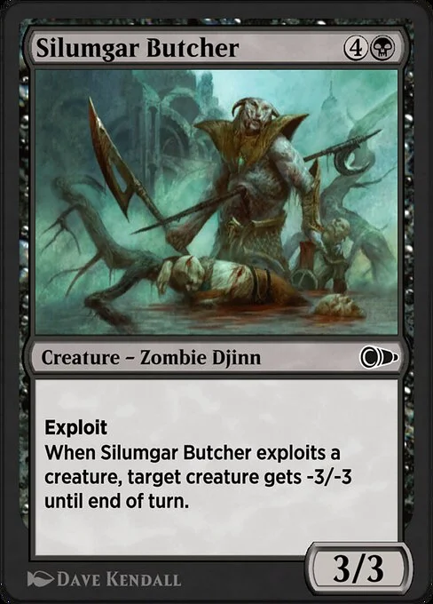Silumgar Butcher, carta Magic di tipo Creature — Zombie Djinn illustrata da Dave Kendall