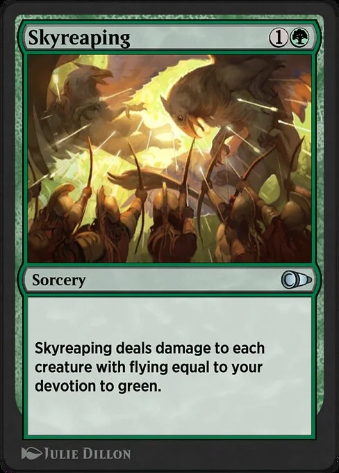Skyreaping, carta Magic di tipo Sorcery illustrata da Julie Dillon
