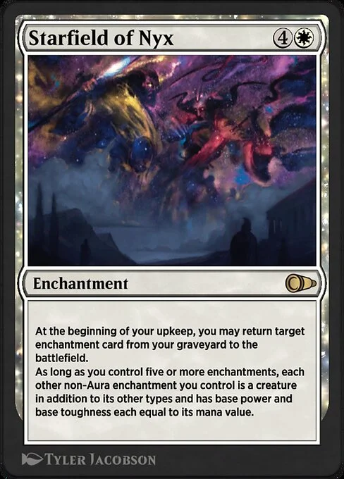 Starfield of Nyx, carta Magic di tipo Enchantment illustrata da Tyler Jacobson