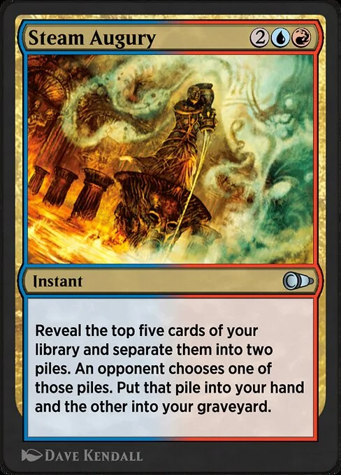 Steam Augury, carta Magic di tipo Instant illustrata da Dave Kendall