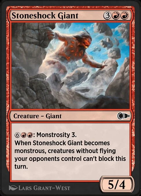Stoneshock Giant, carta Magic di tipo Creature — Giant illustrata da Lars Grant-West