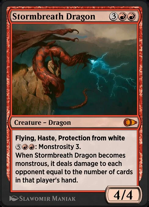 Stormbreath Dragon, carta Magic di tipo Creature — Dragon illustrata da Slawomir Maniak