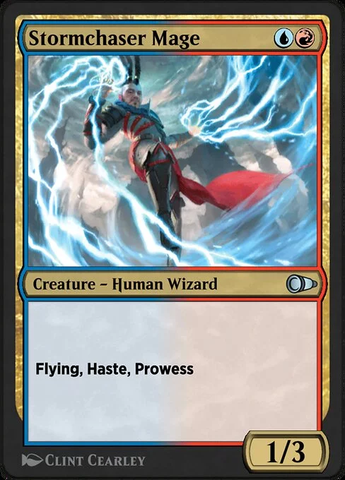 Stormchaser Mage, carta Magic di tipo Creature — Human Wizard illustrata da Clint Cearley