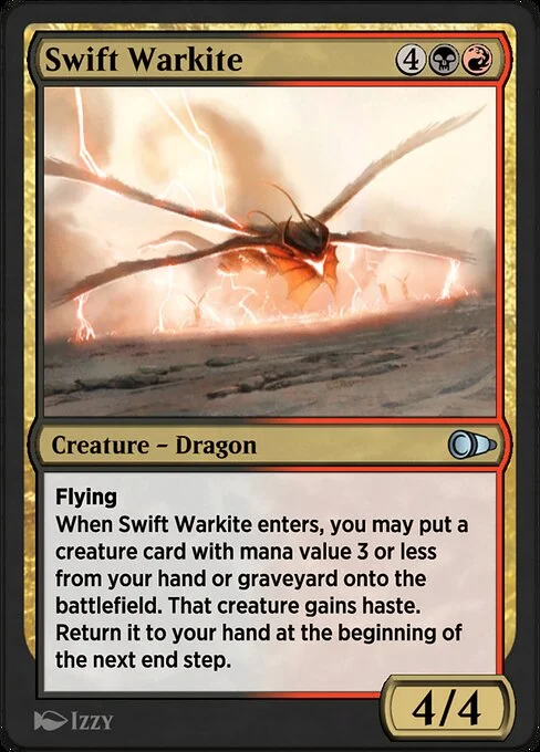 Swift Warkite, carta Magic di tipo Creature — Dragon illustrata da Izzy