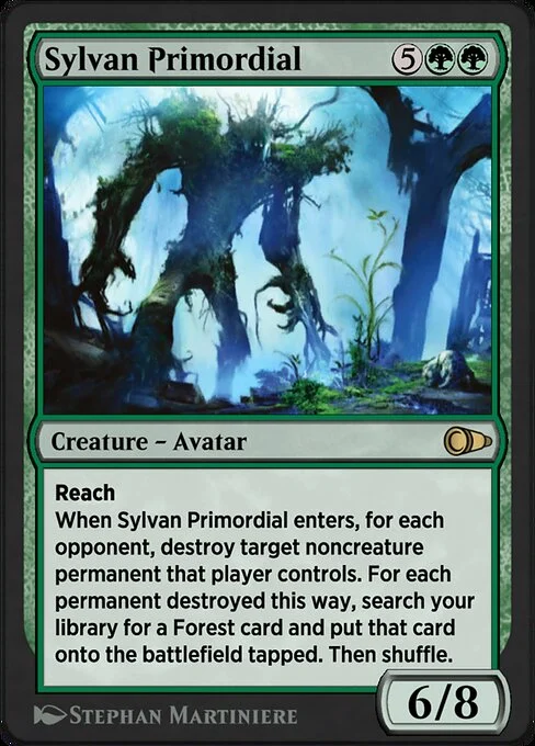 Sylvan Primordial, carta Magic di tipo Creature — Avatar illustrata da Stephan Martiniere