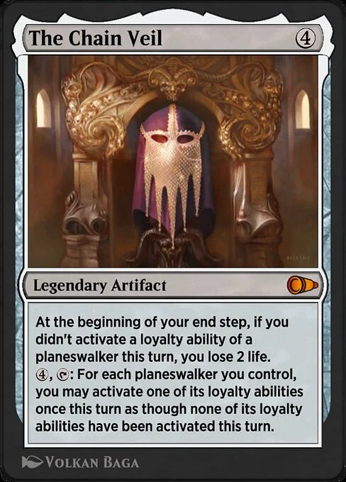 The Chain Veil, carta Magic di tipo Legendary Artifact illustrata da Volkan Baǵa