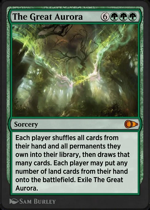 The Great Aurora, carta Magic di tipo Sorcery illustrata da Sam Burley