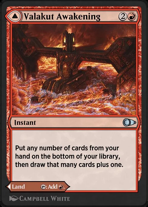 Valakut Awakening // Valakut Stoneforge, carta Magic di tipo Instant // Land illustrata da Campbell White
