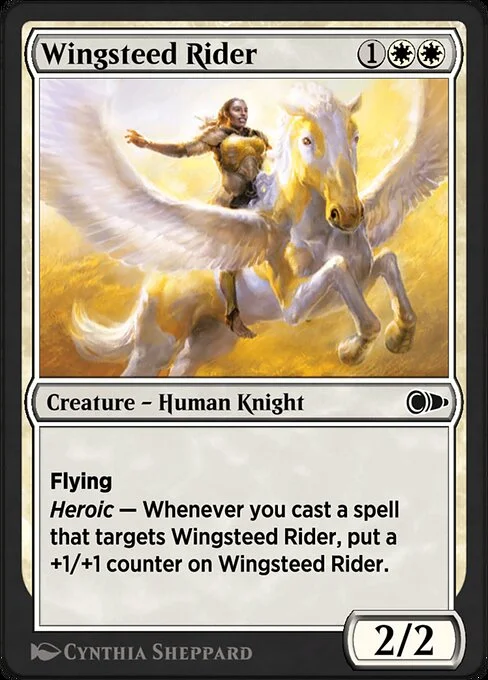 Wingsteed Rider, carta Magic di tipo Creature — Human Knight illustrata da Cynthia Sheppard