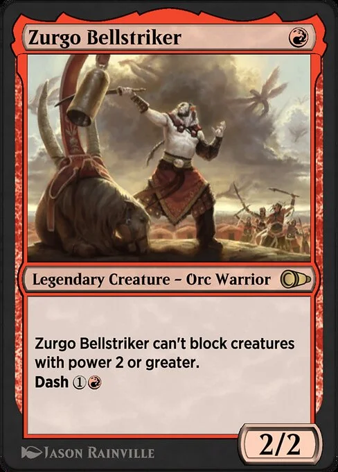 Zurgo Bellstriker, carta Magic di tipo Legendary Creature — Orc Warrior illustrata da Jason Rainville