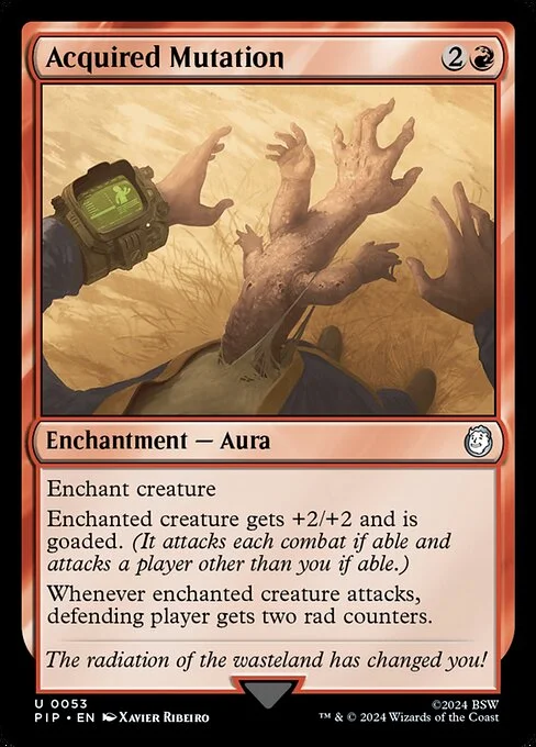 Acquired Mutation, carta Magic di tipo Enchantment — Aura illustrata da Xavier Ribeiro