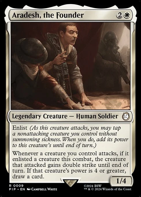 Aradesh, the Founder, carta Magic di tipo Legendary Creature — Human Soldier illustrata da Campbell White