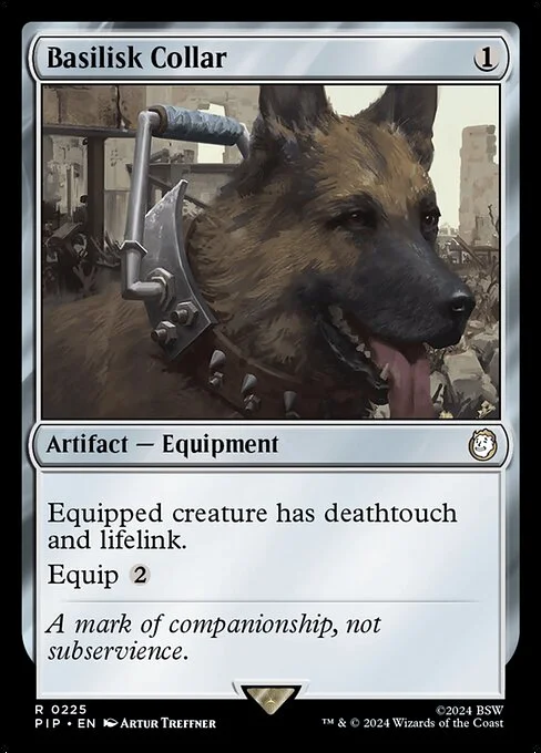 Basilisk Collar, carta Magic di tipo Artifact — Equipment illustrata da Artur Treffner