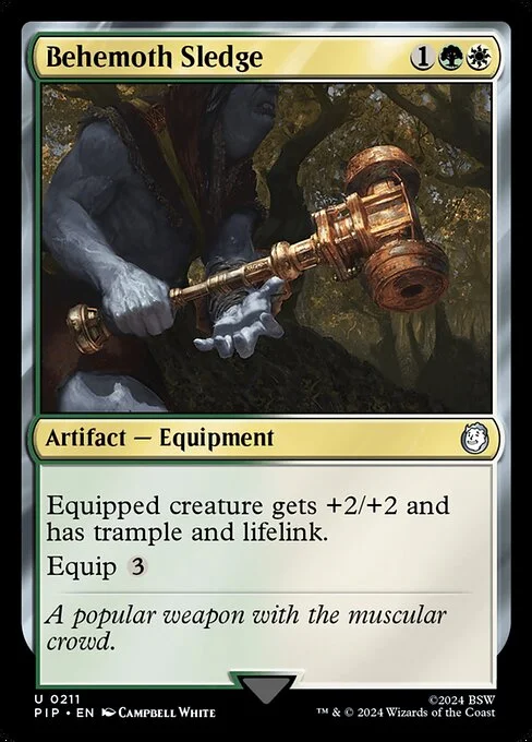 Behemoth Sledge, carta Magic di tipo Artifact — Equipment illustrata da Campbell White