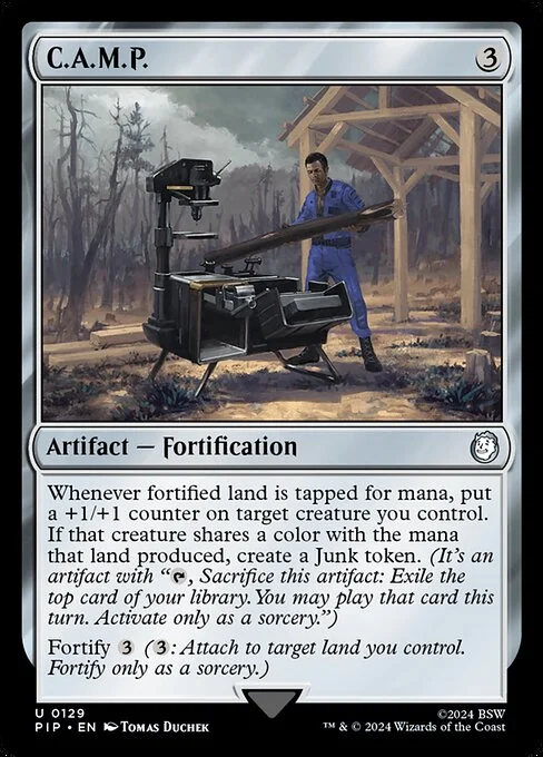 C.A.M.P., carta Magic di tipo Artifact — Fortification illustrata da Tomas Duchek