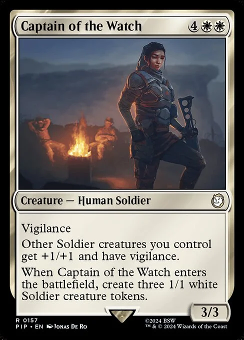 Captain of the Watch, carta Magic di tipo Creature — Human Soldier illustrata da Jonas De Ro