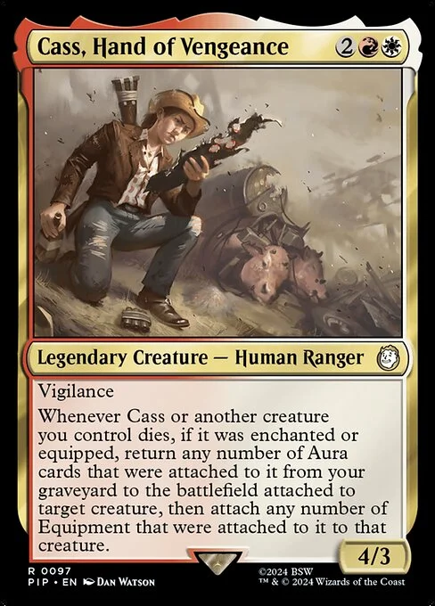 Cass, Hand of Vengeance, carta Magic di tipo Legendary Creature — Human Ranger illustrata da Dan Watson