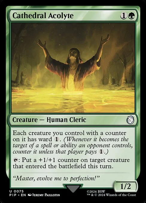 Cathedral Acolyte, carta Magic di tipo Creature — Human Cleric illustrata da Jeremy Paillotin