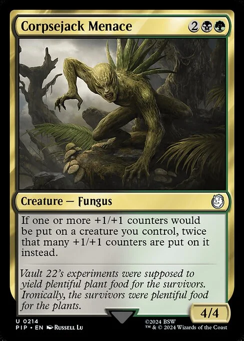 Corpsejack Menace, carta Magic di tipo Creature — Fungus illustrata da Russell Dongjun Lu