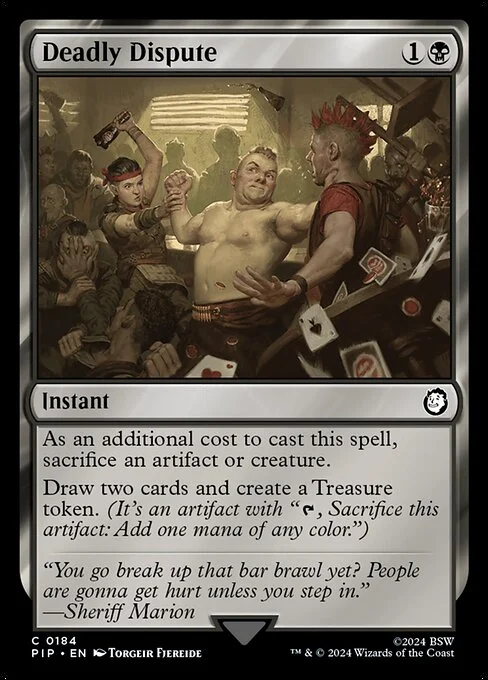 Deadly Dispute, carta Magic di tipo Instant illustrata da Torgeir Fjereide