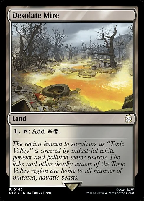 Desolate Mire, carta Magic di tipo Land illustrata da Tomáš Honz