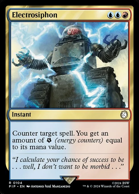 Electrosiphon, carta Magic di tipo Instant illustrata da Antonio José Manzanedo