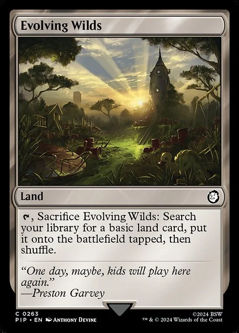 Evolving Wilds, carta Magic di tipo Land illustrata da Anthony Devine