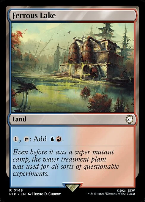 Ferrous Lake, carta Magic di tipo Land illustrata da Hristo D. Chukov