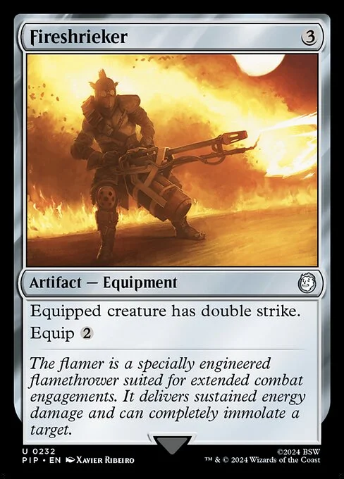 Fireshrieker, carta Magic di tipo Artifact — Equipment illustrata da Xavier Ribeiro