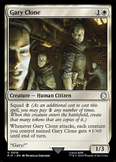 Gary Clone, carta Magic di tipo Creature — Human Citizen illustrata da Nicholas Gregory