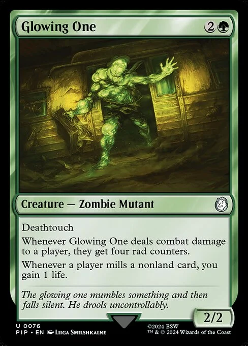 Glowing One, carta Magic di tipo Creature — Zombie Mutant illustrata da Liiga Smilshkalne