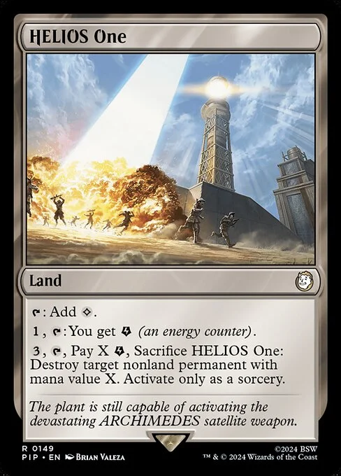 HELIOS One, carta Magic di tipo Land illustrata da Brian Valeza