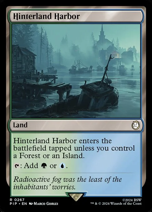 Hinterland Harbor, carta Magic di tipo Land illustrata da Marco Gorlei