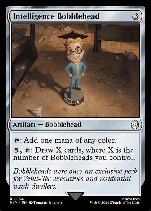 Intelligence Bobblehead, carta Magic di tipo Artifact — Bobblehead illustrata da Torgeir Fjereide
