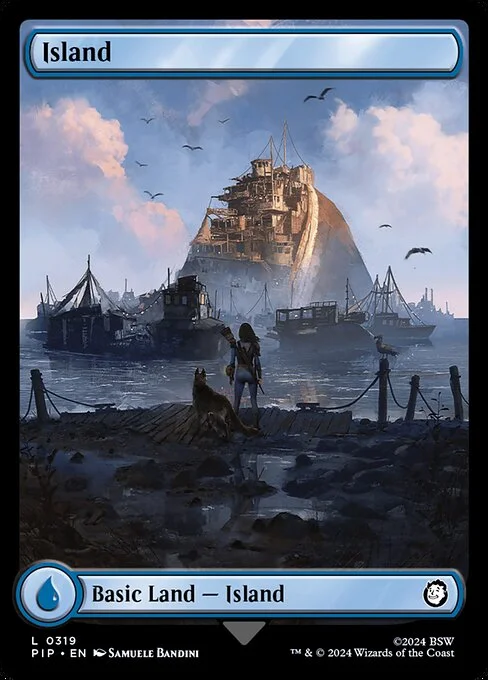 Island, carta Magic di tipo Basic Land — Island illustrata da Samuele Bandini