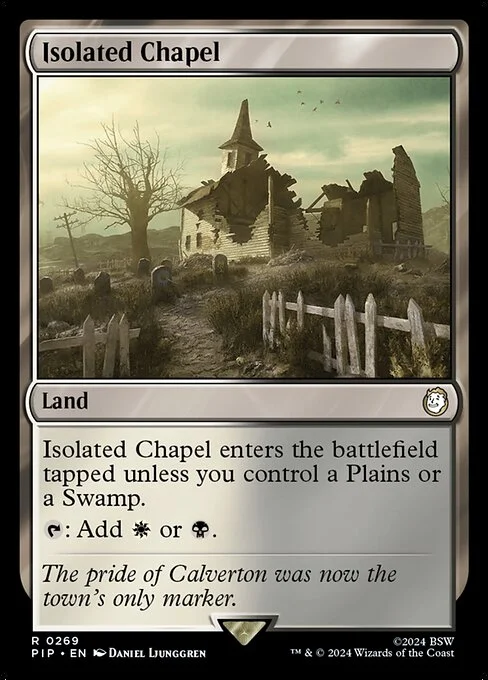Isolated Chapel, carta Magic di tipo Land illustrata da Daniel Ljunggren