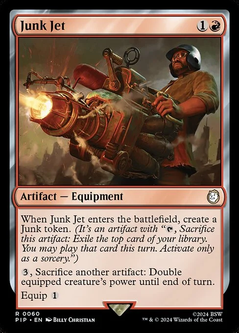 Junk Jet, carta Magic di tipo Artifact — Equipment illustrata da Billy Christian