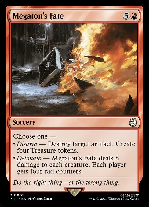 Megaton's Fate, carta Magic di tipo Sorcery illustrata da Chris Cold