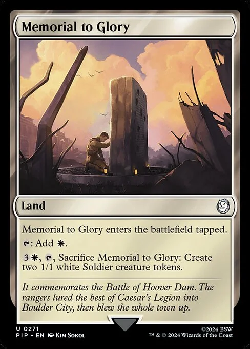 Memorial to Glory, carta Magic di tipo Land illustrata da Kim Sokol