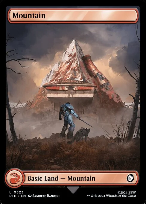 Mountain, carta Magic di tipo Basic Land — Mountain illustrata da Samuele Bandini