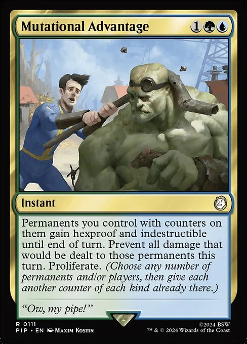 Mutational Advantage, carta Magic di tipo Instant illustrata da Maxim Kostin