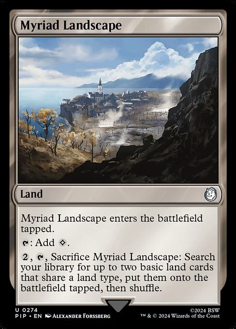 Myriad Landscape, carta Magic di tipo Land illustrata da Alexander Forssberg