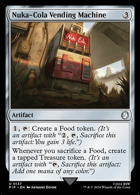 Nuka-Cola Vending Machine, carta Magic di tipo Artifact illustrata da Anthony Devine